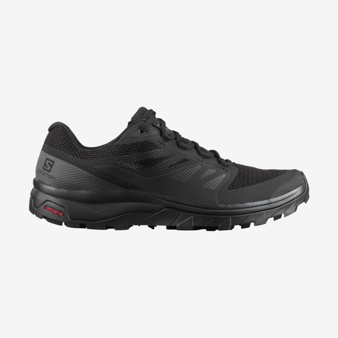 Men\'s Salomon OUTLINE GORE-TEX Hiking Shoes Black | AU-968EJLQ