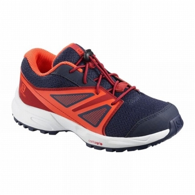 Kids' Salomon SENSE K Trail Running Shoes Blue / Red | AU-547YVXK