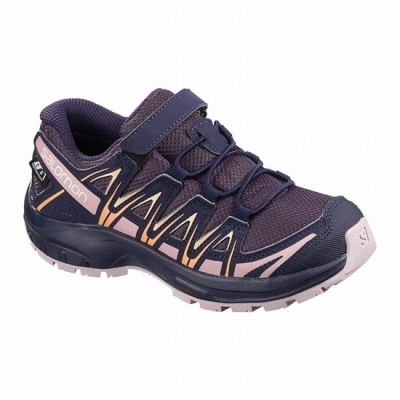Kids' Salomon XA PRO 3D CSWP K Trail Running Shoes Purple / Blue | AU-081BUJC