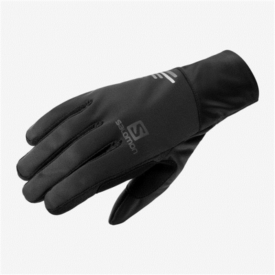 Men's Salomon EQUIPE U Gloves Black | AU-031ASYZ