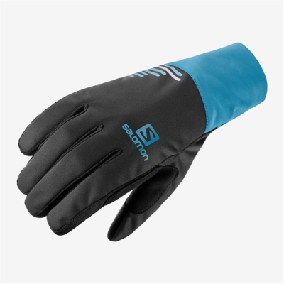 Men's Salomon EQUIPE U Gloves Black | AU-280DMCS