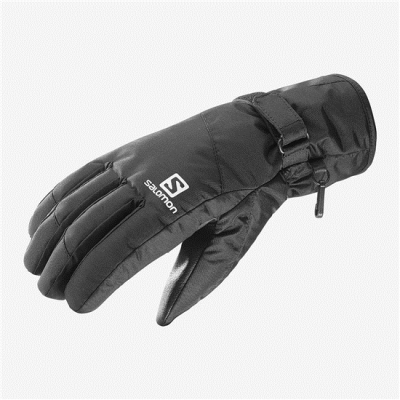 Men's Salomon FORCE DRY M Gloves Black | AU-463RKVS