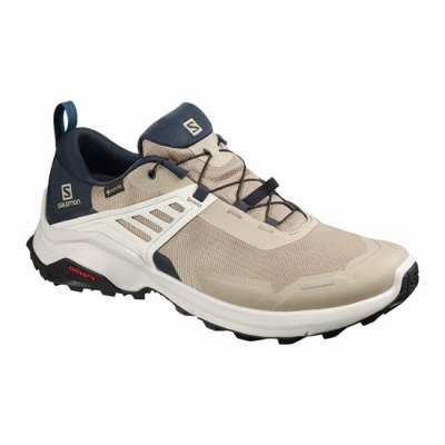 Men's Salomon X RAISE GORE-TEX Hiking Shoes Navy / Navy | AU-692ZLSY